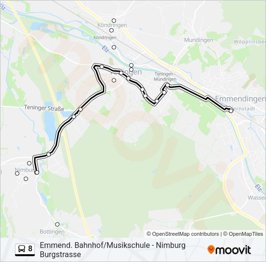 8 Bus Line Map