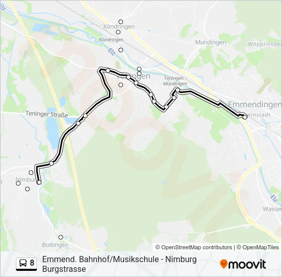 8 Bus Line Map