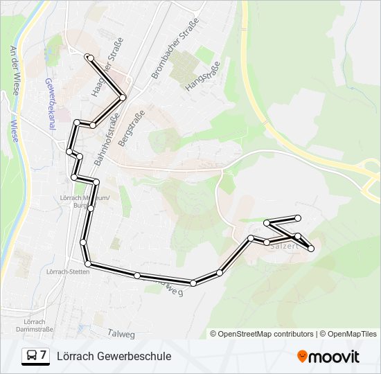 7 bus Line Map