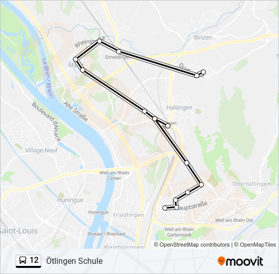 12 bus Line Map