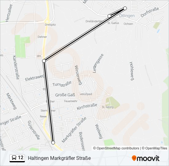 12 bus Line Map