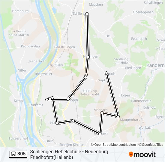 305  Line Map