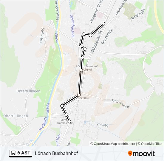 6 AST bus Line Map