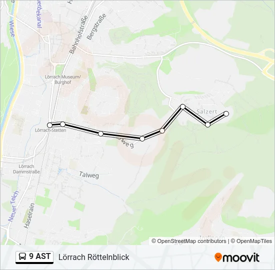 9 AST  Line Map