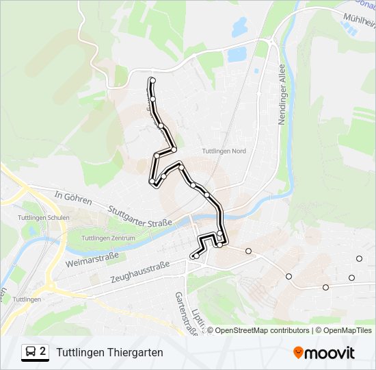 Автобус 2: карта маршрута
