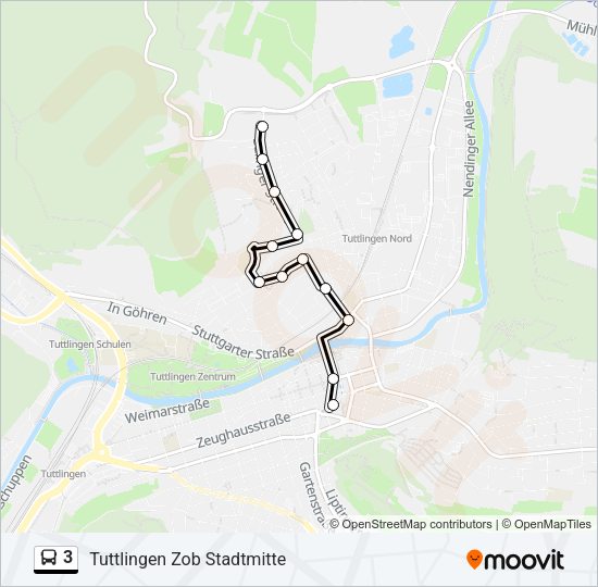 3 Bus Line Map