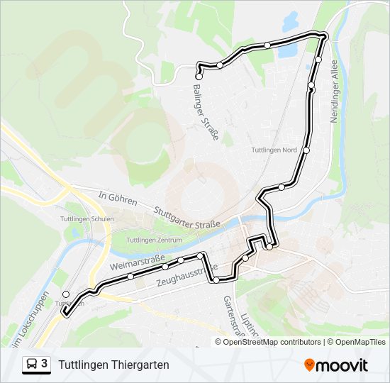 3 Bus Line Map