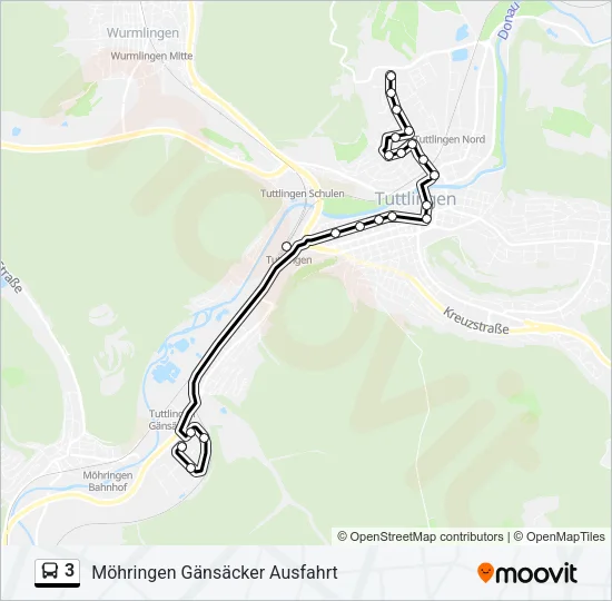 3 Bus Line Map