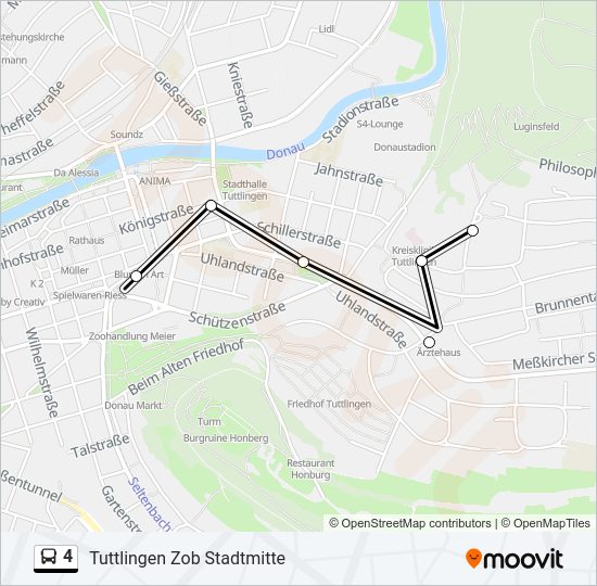 4 Bus Line Map