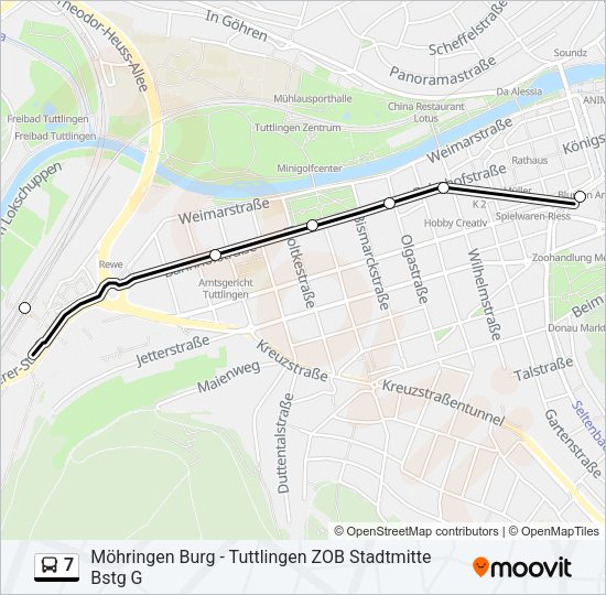 7 Bus Line Map