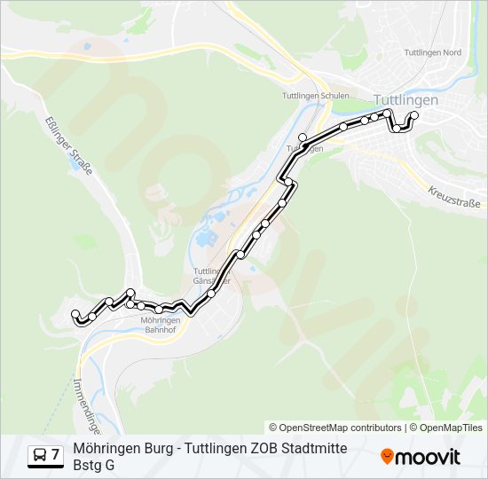 7 Bus Line Map