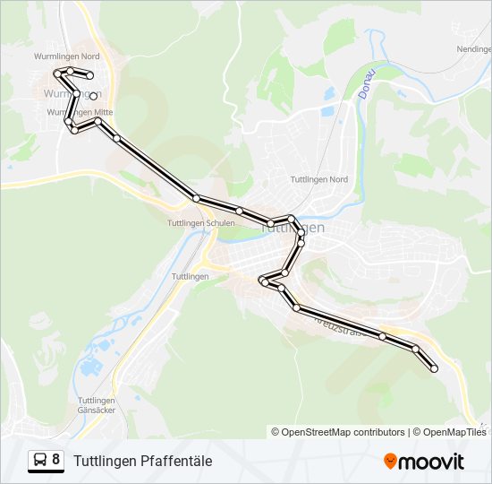 8 bus Line Map