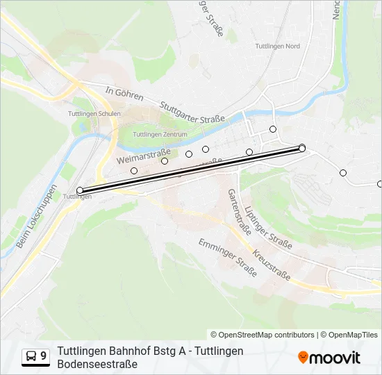 9 Bus Line Map