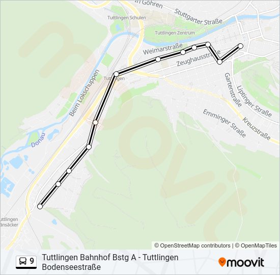 9 Bus Line Map