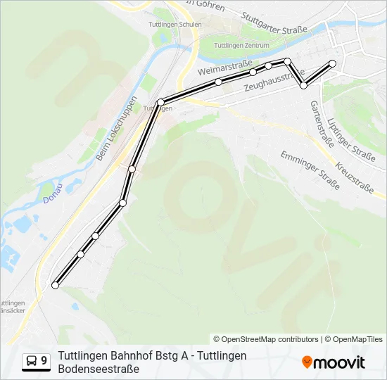 9 Bus Line Map