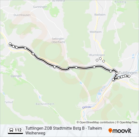 112 Bus Line Map