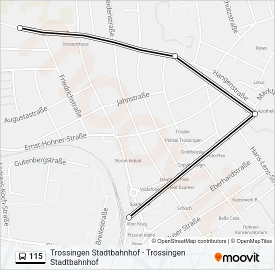 115 Bus Line Map