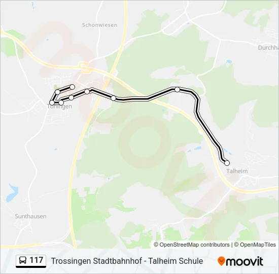 117 Bus Line Map