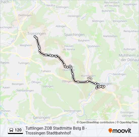 120 Bus Line Map