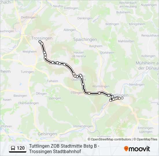 120 Bus Line Map