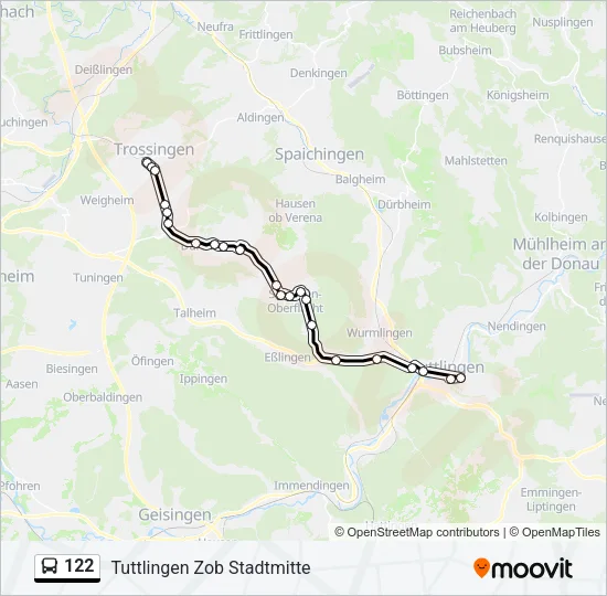 122 Bus Line Map