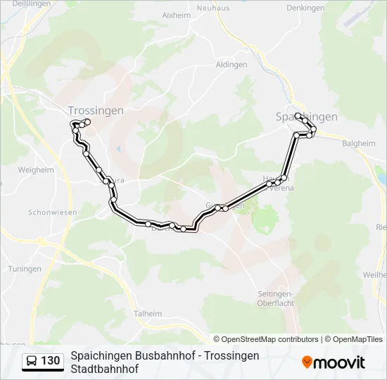 130 Bus Line Map