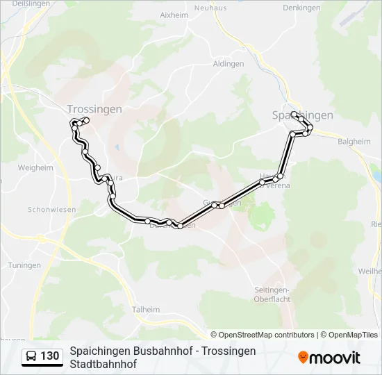 130 Bus Line Map