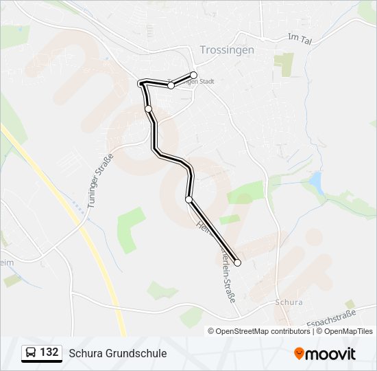 132 Bus Line Map
