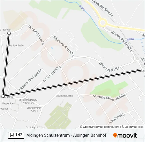 142 Bus Line Map