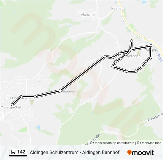 142 Bus Line Map
