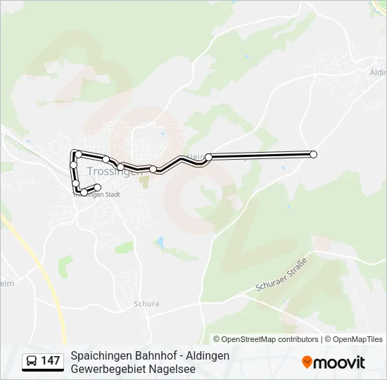 147 Bus Line Map