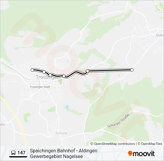 147 Bus Line Map