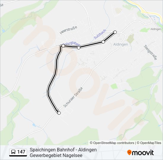 147 Bus Line Map