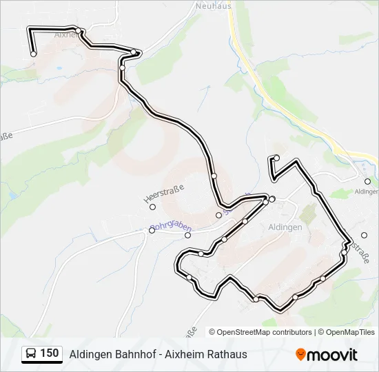 150 Bus Line Map