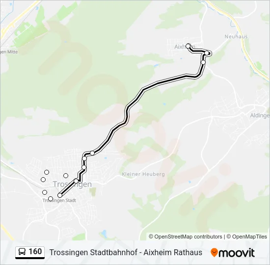 160 Bus Line Map