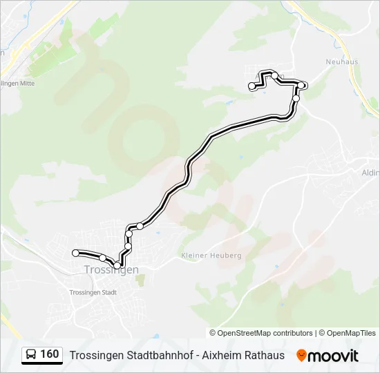 160 Bus Line Map