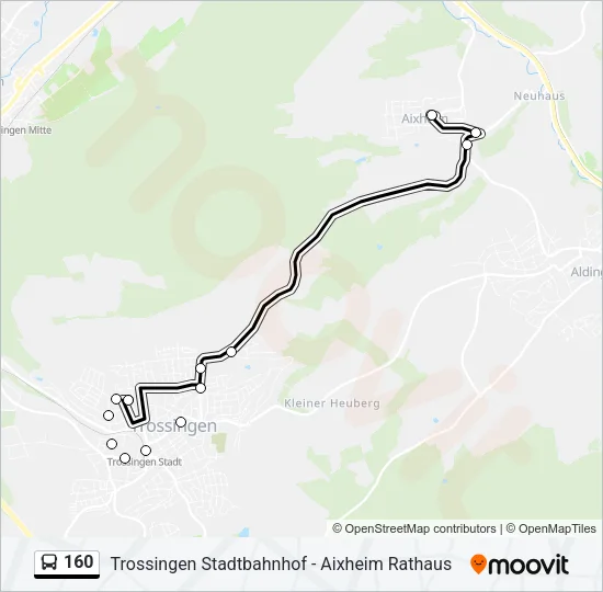 160 Bus Line Map