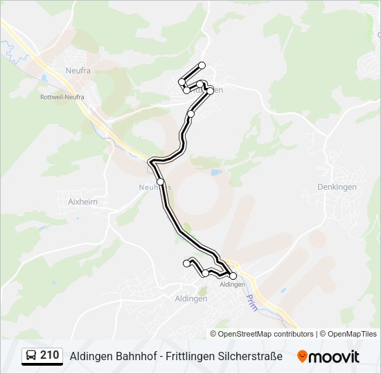 210 Bus Line Map