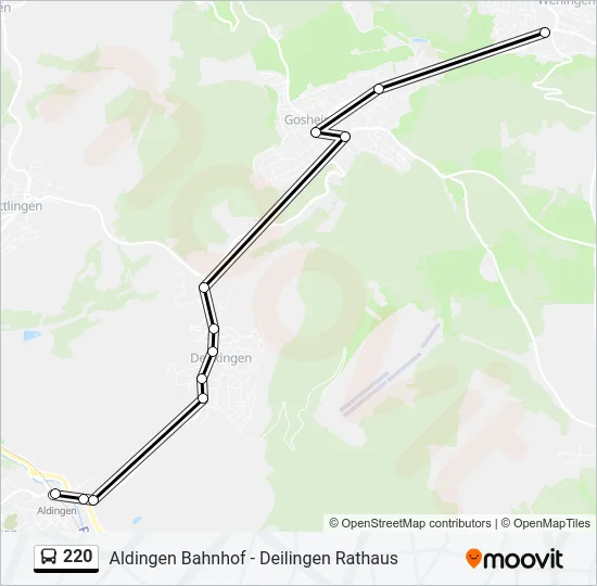 220 Bus Line Map
