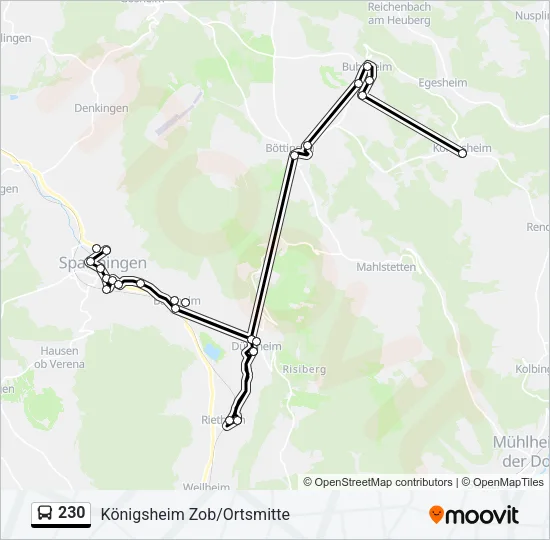 230 Bus Line Map