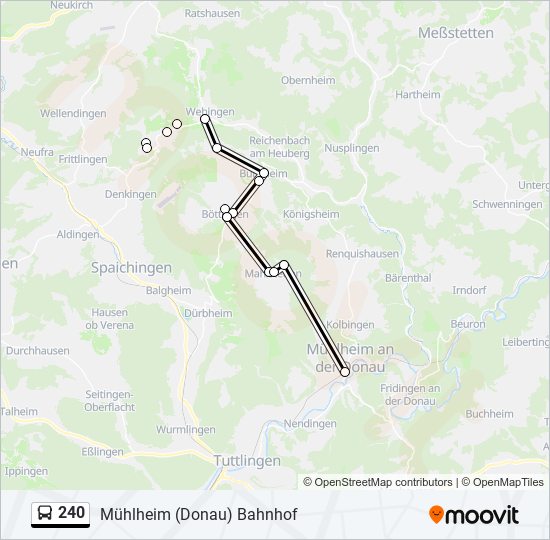 240 bus Line Map