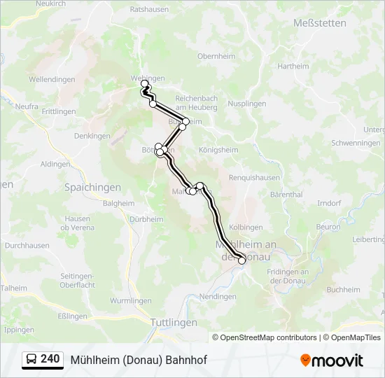 240 Bus Line Map
