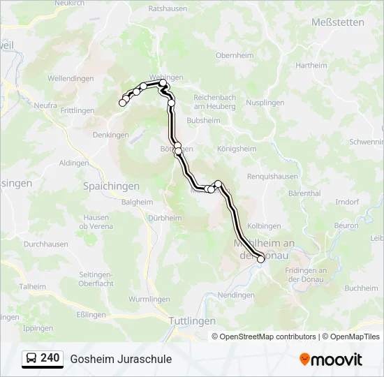 240 Bus Line Map