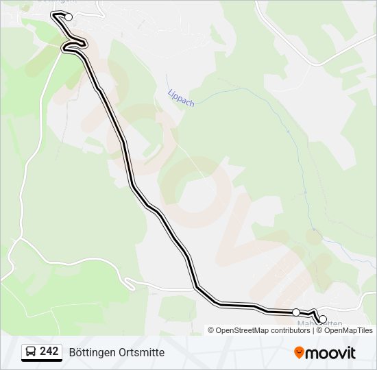 Автобус 242: карта маршрута