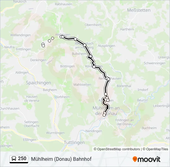 250 Bus Line Map