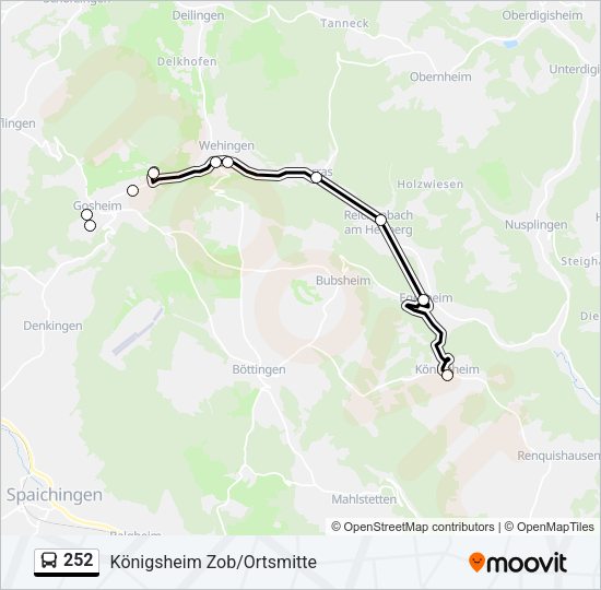252 Bus Line Map
