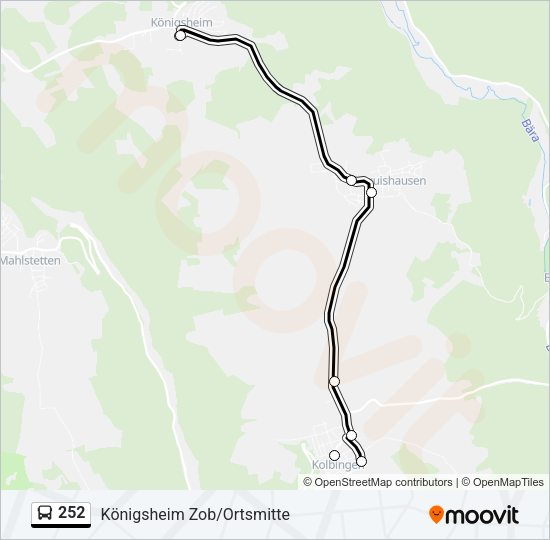252 Bus Line Map