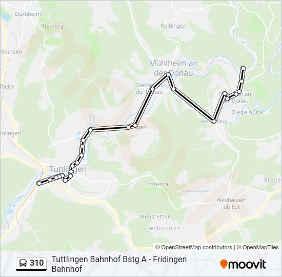 310 Bus Line Map