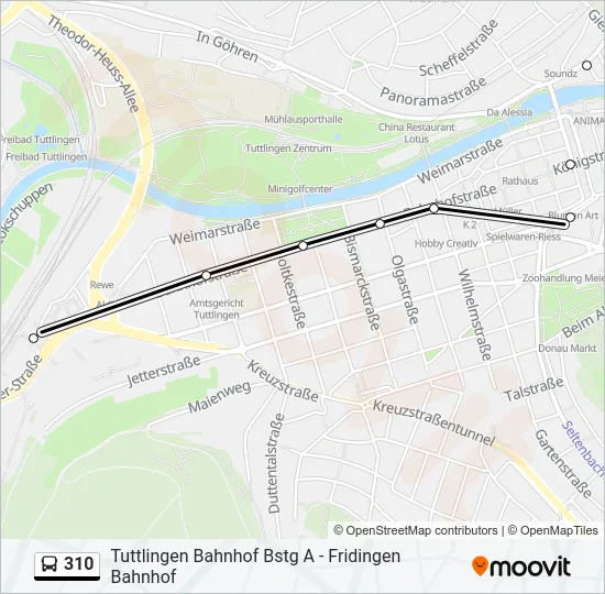 310 Bus Line Map