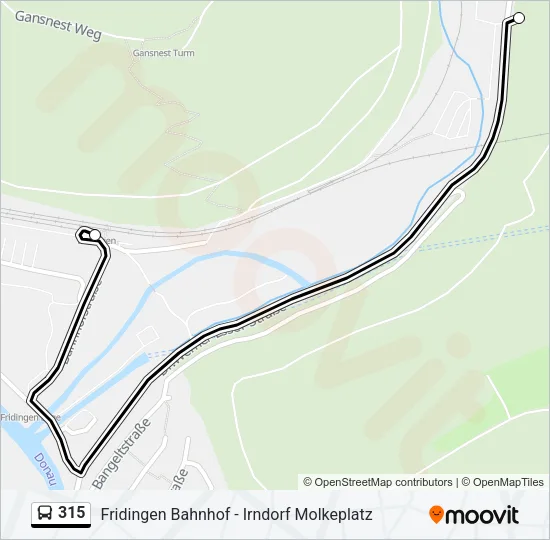315 Bus Line Map